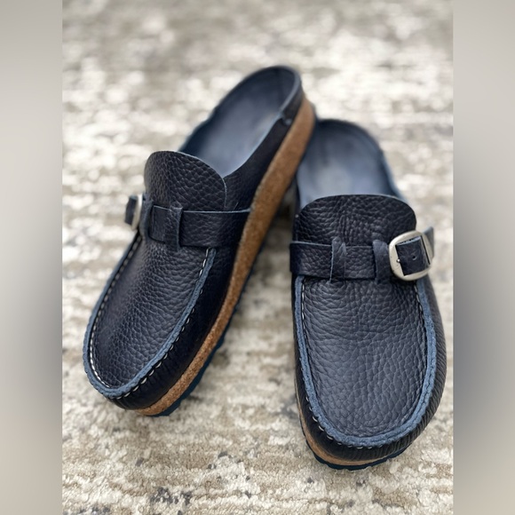 Birkenstock Buckley 39 Navy Blue Leather Clog Size 8 Womens - Picture 8 of 13